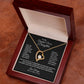 To My Beautiful Bonus Daughter "Forever Love Necklace"