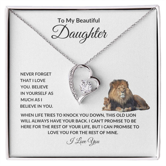 To My Beautiful Daughter "Forever Love Necklace"