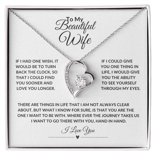 To My Beautiful Wife "Forever Love Necklace"